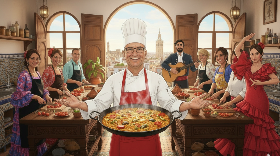 Kurzy vaření v angličtině a španělštině s Robertem: jídlo, jazyky a dobrá nálada